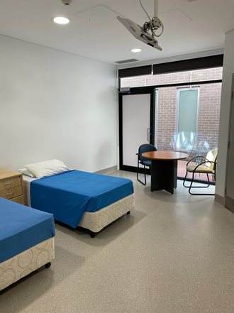 A room inside Hope Cottage