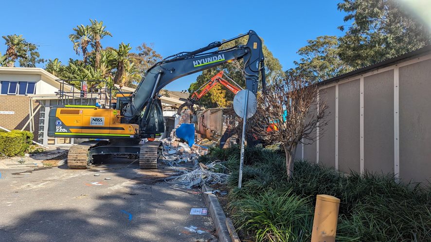 Demolition works underway